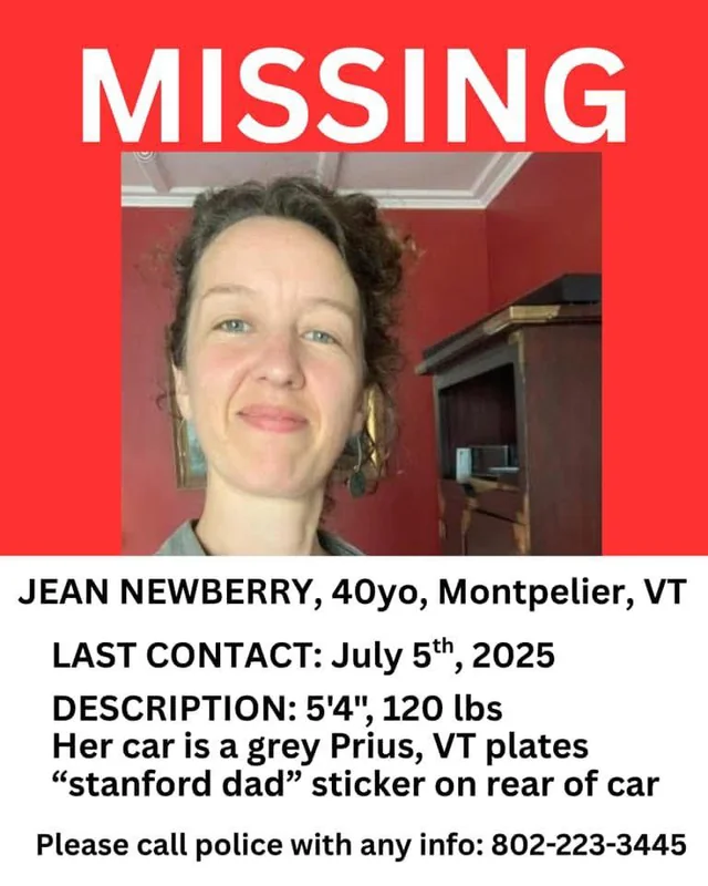 Jean Newberry Missing: 40 Year Old Missing Woman Found Dead - Montpelier, VT
